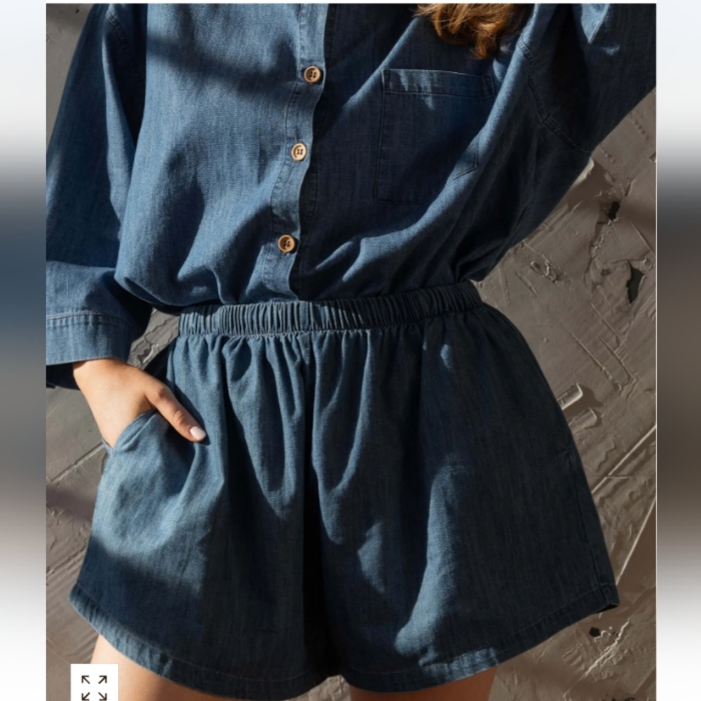 The Simple Folk Denim Chambray Short
